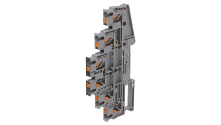 PT2.5-3PV Złączka szynowa, PT, 20A, 800V, na szynę DIN, push-in, szary, 5.2mm