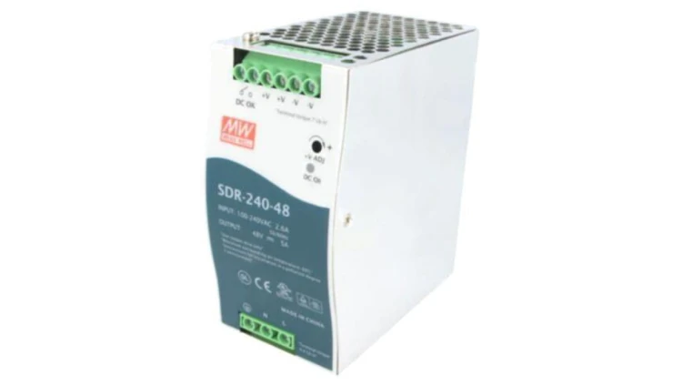SDR-240-48 Zasilacz impulsowy, na szynę DIN, 240W, 48VDC, 5A, 88÷264VAC, 94