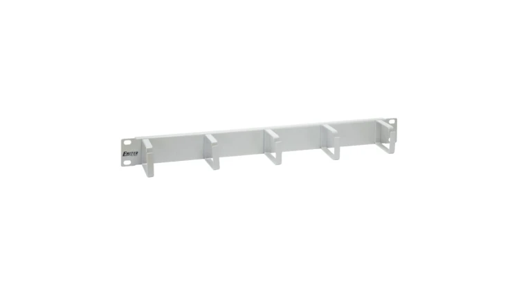 Uchwyt kablowy zewnętrzny szary, metalowe uszy, 1U FU/P-016F5