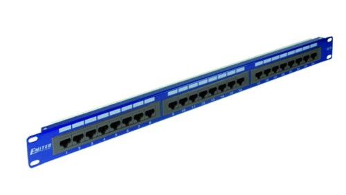 Panel 19, 24 x RJ45 UTP kat. 5e (1U) niebieski DCN/PPFA652K248C5E