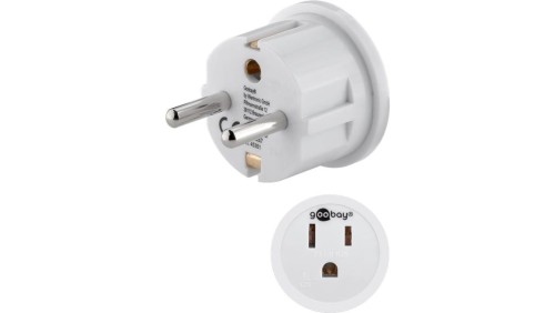 Adapter sieciowy US/Japonia, biały