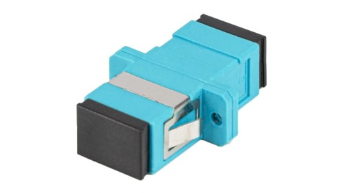Adapter światłowodowy FO MM simplex SC/UPC-SC/UPC aqua OM3 LANBERG