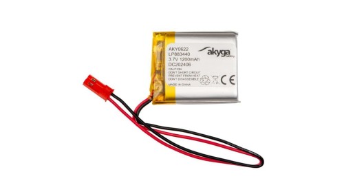Akumulator litowo-polimerowy Akyga AKY0622 LP883440 Li-Po 3.7V / 1200mAh PCM JST 2.54 2-Pin 150mm