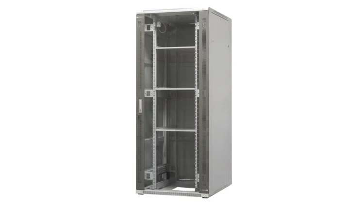 szafa ramowa stojąca EmiterNet Top, 42U, wym. 800X1000x1980 (szer. x gł. x wys. mm), drzwi blacha/szkło EM/SH05D-8042