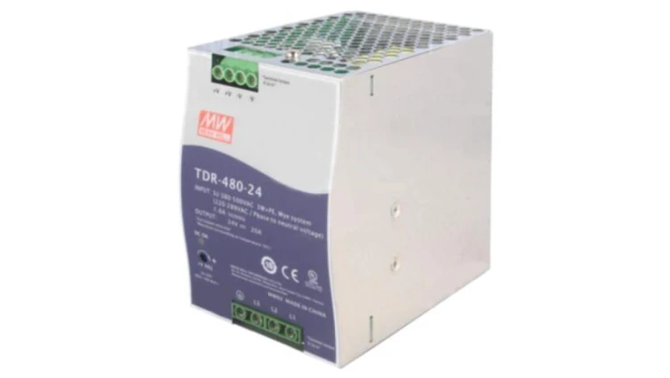 TDR-480-24 Zasilacz impulsowy, na szynę DIN, 480W, 24VDC, 20A, 480÷780VDC