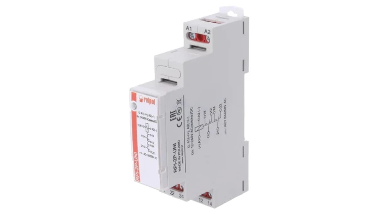 RPI-2P-UNI Przekaźnik: instalacyjny monostabilny DPDT 8A 90x17,5x64,6mm