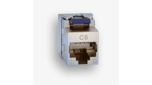 Gniazdo RJ45 STP kat. 6 keystone niebieskie (beznarzędziowe) slim EM/SQKSS-C6