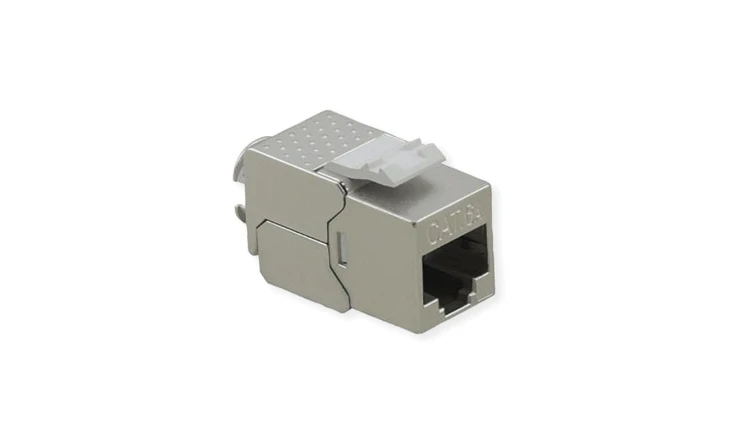VALUE Cat.6A (Class EA) Keystone, RJ-45, ekranowany, beznarzędziowy, SLIM.