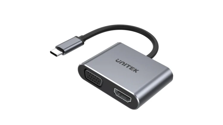 Unitek Hub USB-C HDMI VGA USB-A i PD 100W D1049A