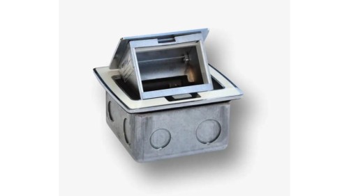 Box blatowy mini 3M - puszka blatowa do montażu gniazd standardu 22,5x45 mm (45x45 mm) uchylna, biała