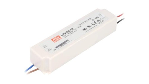 LPV-60-12 Zasilacz impulsowy, LED, 60W, 12VDC, 5A, 90÷264VAC, 127÷370VDC