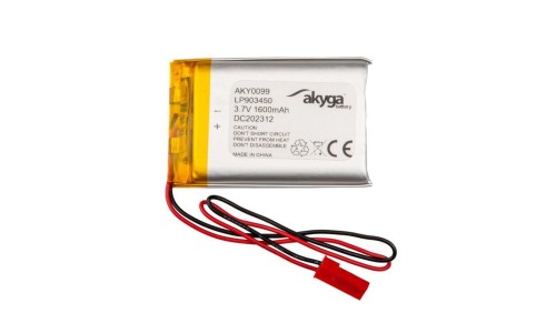Akumulator litowo-polimerowy Akyga AKY0099 LP903450 Li-Po 3.7V / 1600mAh PCM JST 2.54 2-Pin 150mm