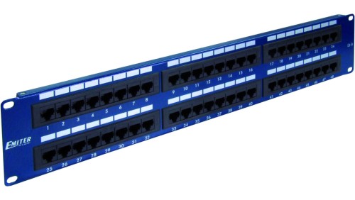 Panel 19, 48 x RJ45 UTP kat. 5e (2U) niebieski DCN/PPFA652K488C5E