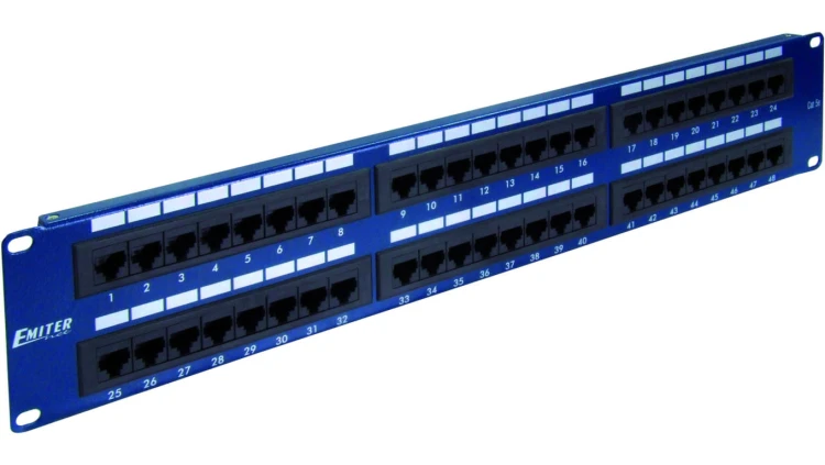 Panel 19, 48 x RJ45 UTP kat. 5e (2U) niebieski DCN/PPFA652K488C5E
