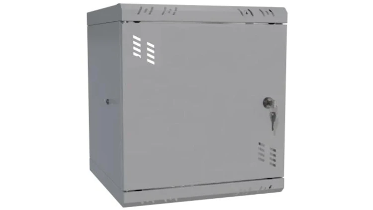 Szafa wisząca RACK 10 6U 300mm drzwi metalowe szara