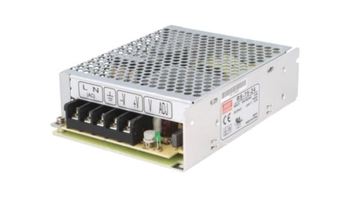 RS-75-24 Zasilacz impulsowy, do wbudowania,modułowy, 75W, 24VDC, 3,2A