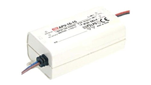 APV-16-12 Zasilacz impulsowy, LED, 15W, 12VDC, 1,25A, 90÷264VAC, 127÷370VDC
