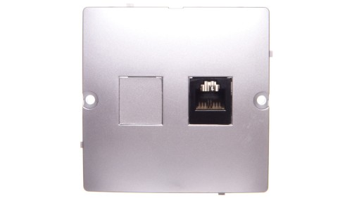 Simon Basic Gniazdo telefoniczne RJ11 srebrny mat BMTF1.02/43