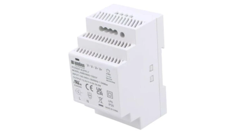 AMED60S-12SGY Zasilacz impulsowy, na szynę DIN, 60W, 12VDC, 4,5A, 90÷264VAC