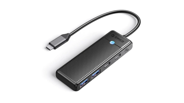 Orico Aktywny hub USB-C 5Gbps, 2x USB-A, 2x USB-C, Power Delivery 100W