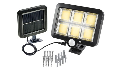 Naświetlacz Solarny LED 260lm z Czujnikiem ruchu PIR IP65 6000K