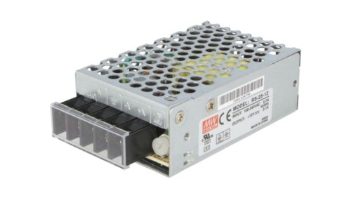RS-25-12 Zasilacz impulsowy, do wbudowania,modułowy, 25W, 12VDC, 2,1A