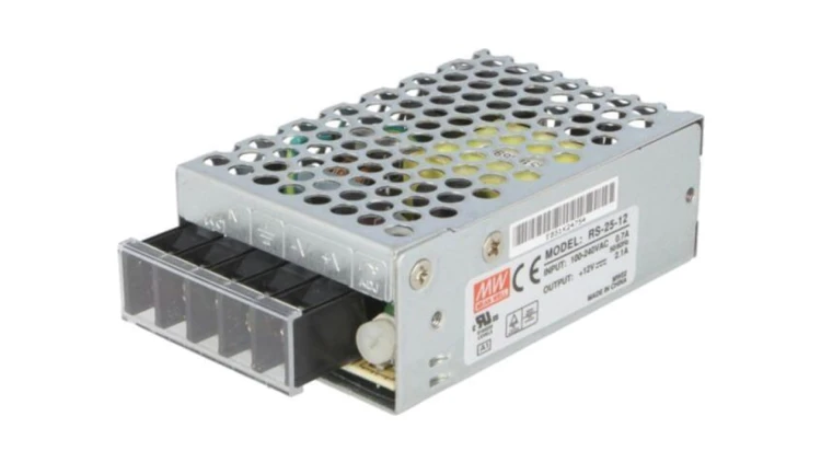 RS-25-12 Zasilacz impulsowy, do wbudowania,modułowy, 25W, 12VDC, 2,1A