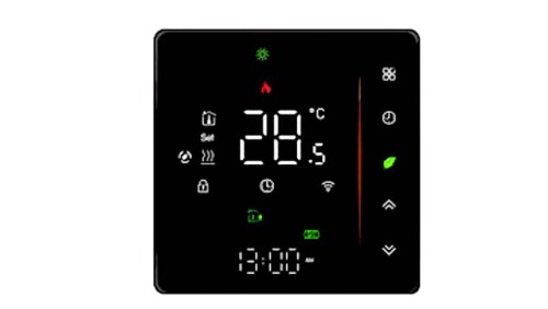 IRH-TSB003 Inteligentny Termostat Wi-Fi 16A model 003 czarny, kwadrat, TUYA