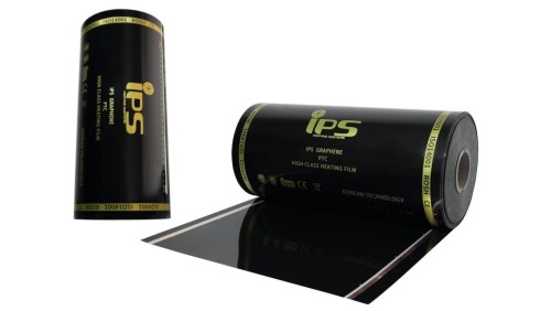IRH-FLC-240W 100m: Folia IR do montażu pod płytę ścienną, szer 50cm, 230V/240W/m2, rolka 100m
