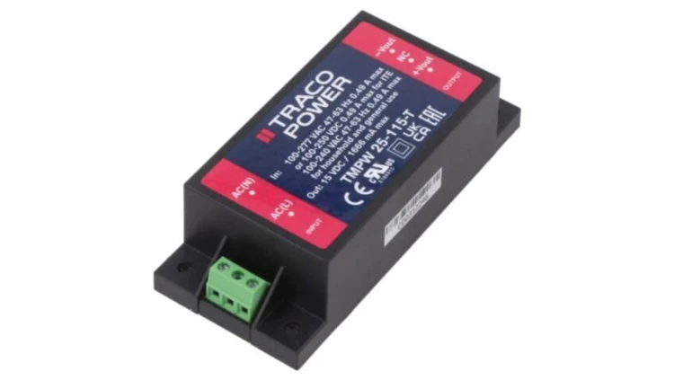 TMPW25-115-T Zasilacz impulsowy, do wbudowania, 25W, 15VDC, 1666mA, TMPW, 88