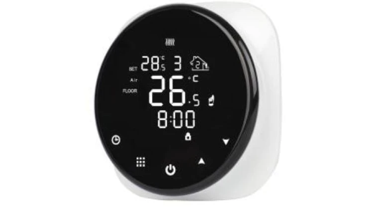 IRH-TRB001 Inteligentny Termostat WiFi, 16A, Okrągły, Czarny, TUYA