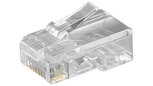 Wtyk Western RJ45 do kabla płaskiego, 8-pinowy - Połączenie typu Wtyk RJ45 (8P8C)