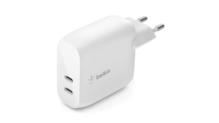 Belkin ładowarka sieciowa podwójna 2x USB C, Power Delivery, 40W, biała