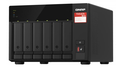 QNAP TVS-675-8G 6-zatokowy serwer NAS, ZhaoXin KX-U6580 2,5GHz, 8GB RAM, 2x2,5GbE, Tower