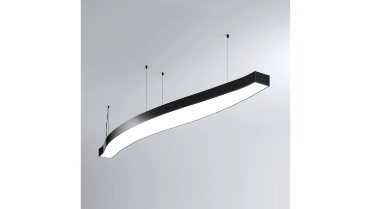 Oprawa MI-WAVE-02, zwieszana, bez LED i zasilacza, IP20, czarny anodowany KLUŚ
