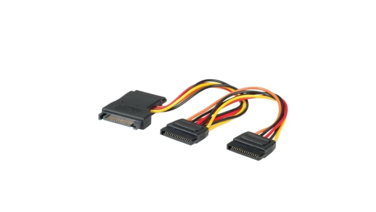 ROLINE stroom Y-Adapter SATA / 3x kabel SATA, 0,3 m