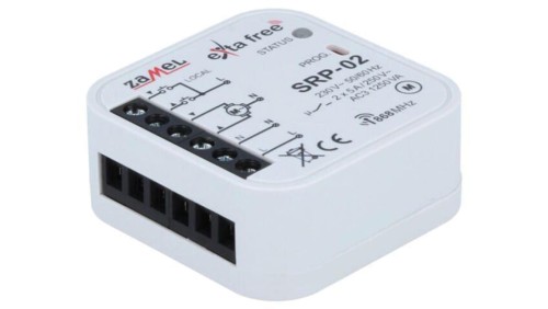 SRP-02 Sterownik rolet, dopuszkowy, 230VAC, NO x2, IP20, Ipracy max: 5A