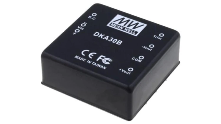 DKA30A-12 Przetwornica DC/DC, 30W, Napięcie wejściowe: 9÷18VDC, Napięcie wyjściowe: 12VDC, Uwyj2: -12VDC