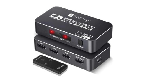 Przełącznik switch HDMI 2.0b 3x1 4K60Hz z pilotem IDATA HDMI2-4K3160B