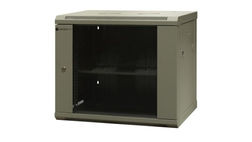 Szafa RACK wisząca niedzielona 19 cali 9U gł.450mm, niezmontowana, RAL 7035
