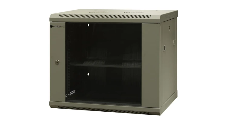 Szafa RACK wisząca niedzielona 19 cali 9U gł.450mm, niezmontowana, RAL 7035