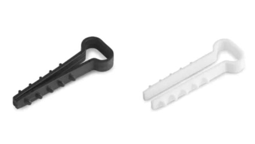 uchwyt szybkiego montażu płaski 8x5mm100 sztuk białe