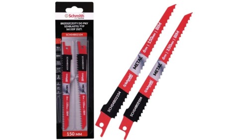 Brzeszczot do piły szablastej 150mm do metalu bi-metal 6TPI 2szt. Schmith