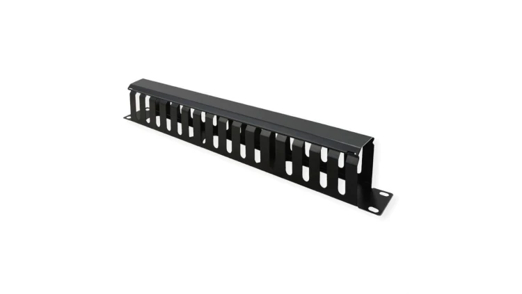 VALUE 19 Płyta przednia 1 HE z kanałem bocznikującym 40 x 80 mm, czarna
