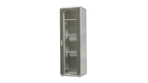 szafa ramowa stojąca EmiterNet Top, 42U, wym. 600X600x1980 (szer. x gł. x wys. mm), drzwi blacha/szkło w komplecie panel 2 wenty