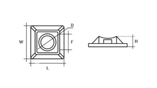 UCHWYT DO OPASEK ZACISKOWYCH PS-5-20X20/B*P50