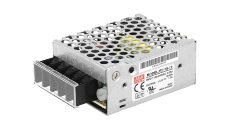 RS-15-12 Zasilacz impulsowy, do wbudowania,modułowy, 15W, 12VDC, 1,2A