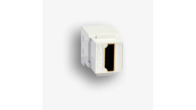 Gniazdo keystone typu HDMI 2.0 żeńskie, kolor biały EM/KEY-HDMI/HDMI-2.0-DC
