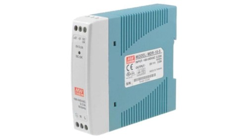 MDR-10-5 Zasilacz impulsowy, na szynę DIN, 10W, 5VDC, 2A, 85÷264VAC, OUT: 1