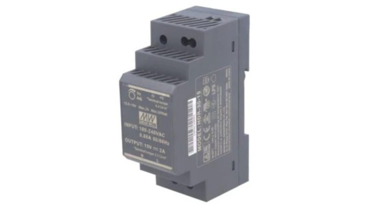 HDR-30-15 Zasilacz impulsowy, na szynę DIN, 30W, 15VDC, 2A, 85÷264VAC, OUT: 1